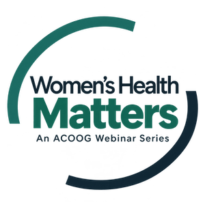 Women's Health Matters, An ACOOG Webinar Series logo
